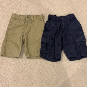 Gap Navy Cargo Shorts, Eddie Bauer Khaki shorts.